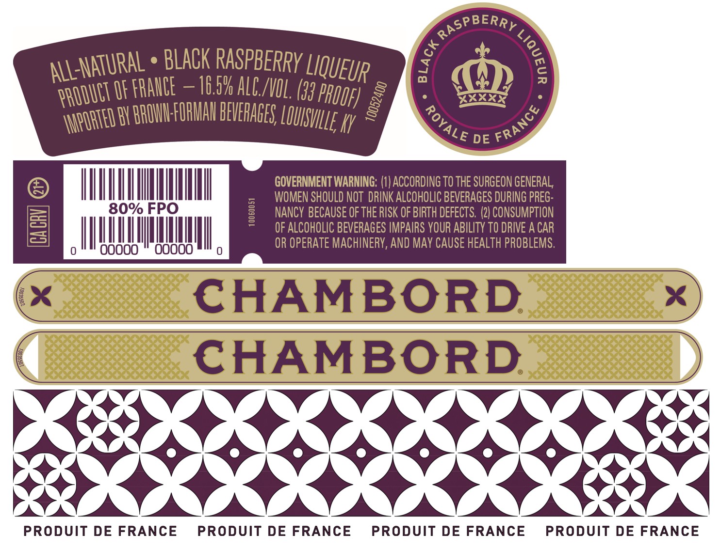 TABC label artwork for Chambord Black Raspberry Liqueur