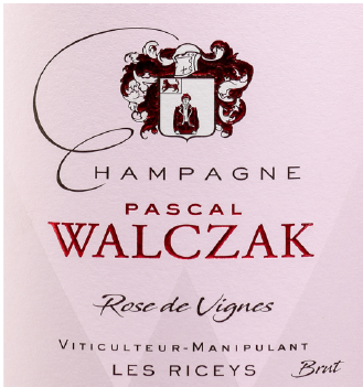 TABC label artwork for Champagne Pascal Walczak Rose de Vignes NV