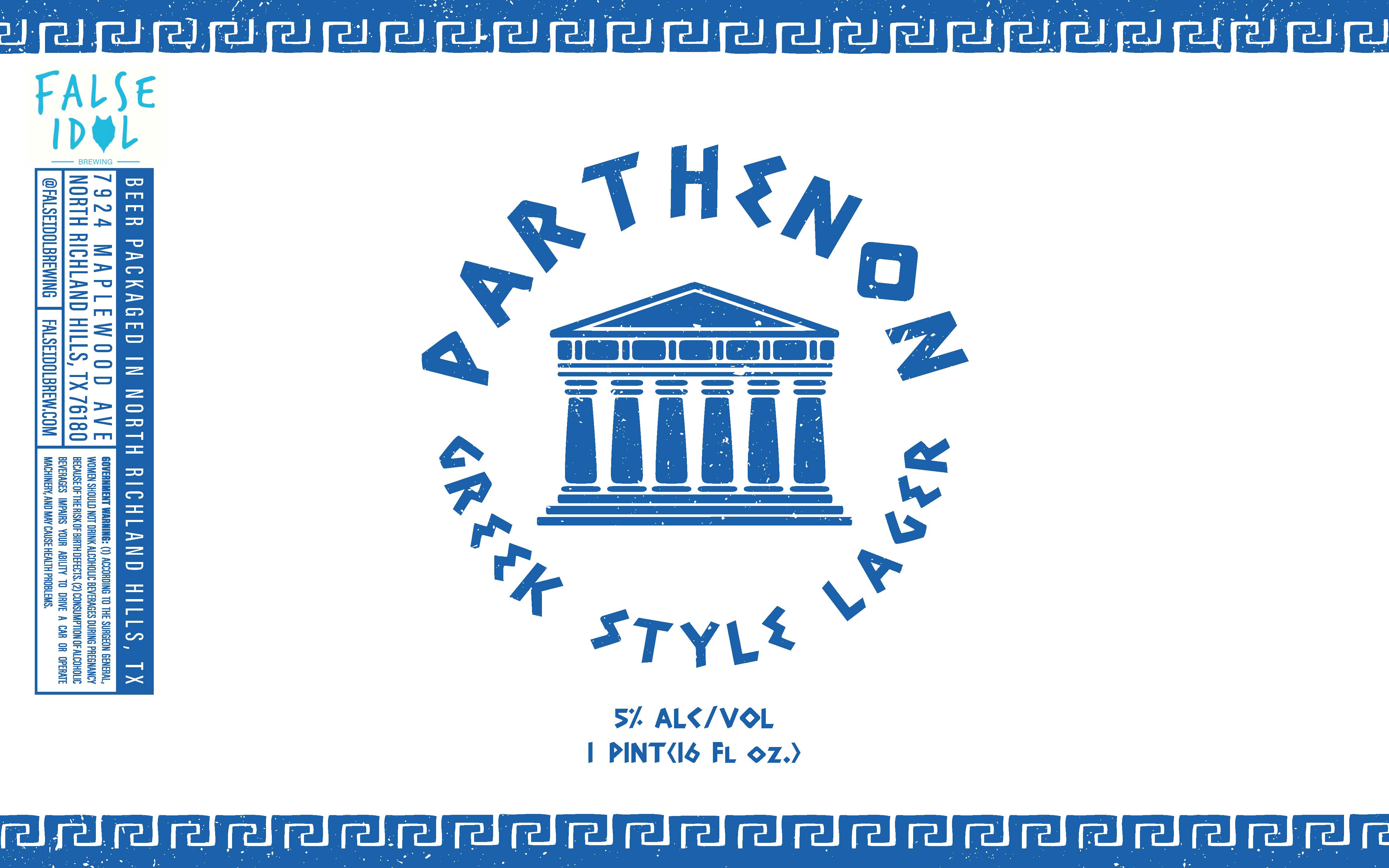 TABC label artwork for Parthenon