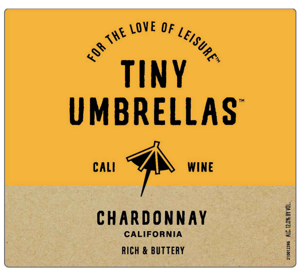 TABC label artwork for Tiny Umbrellas Chardonnay