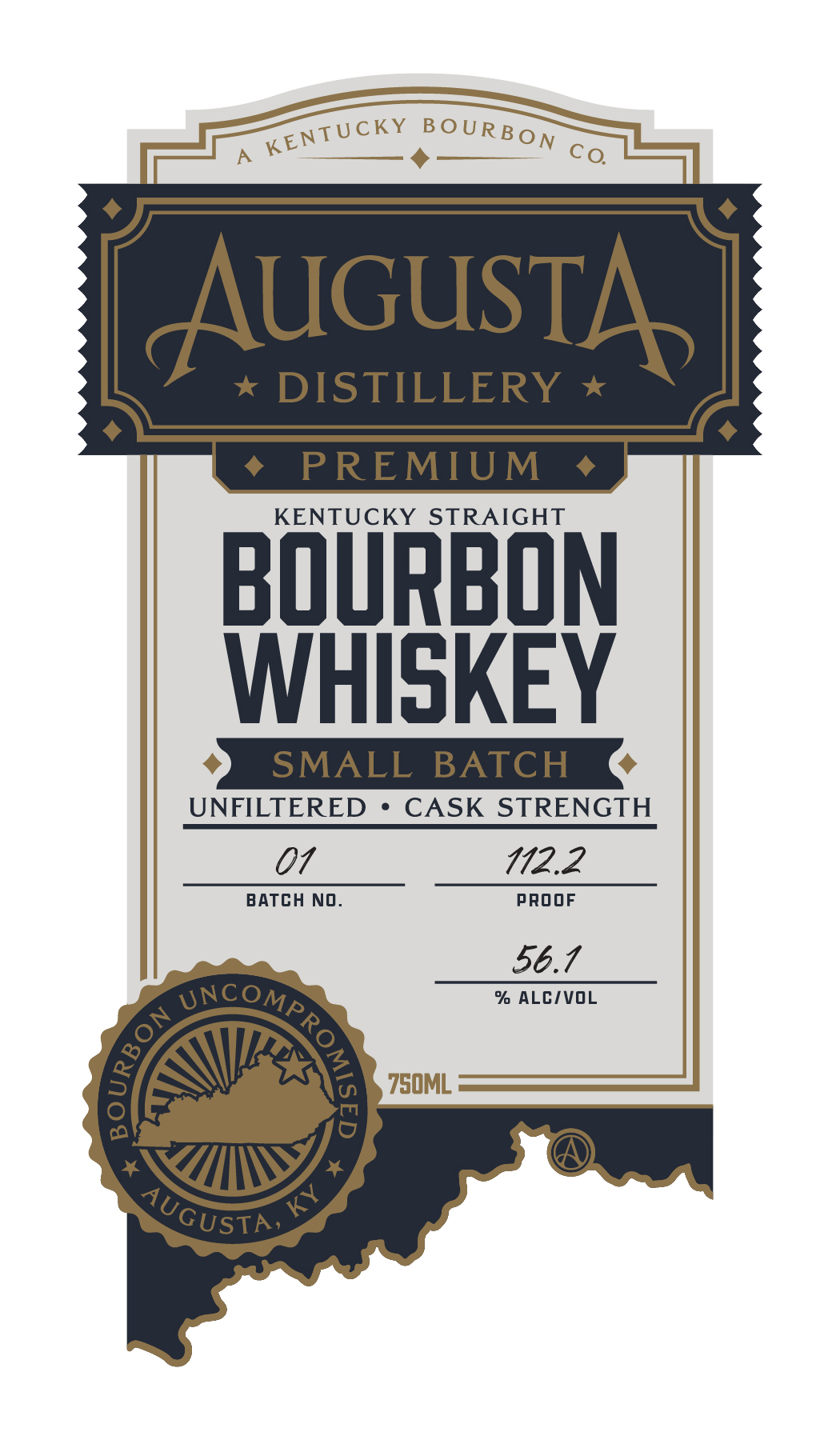TABC label artwork for Augusta Distillery Premium Small Batch