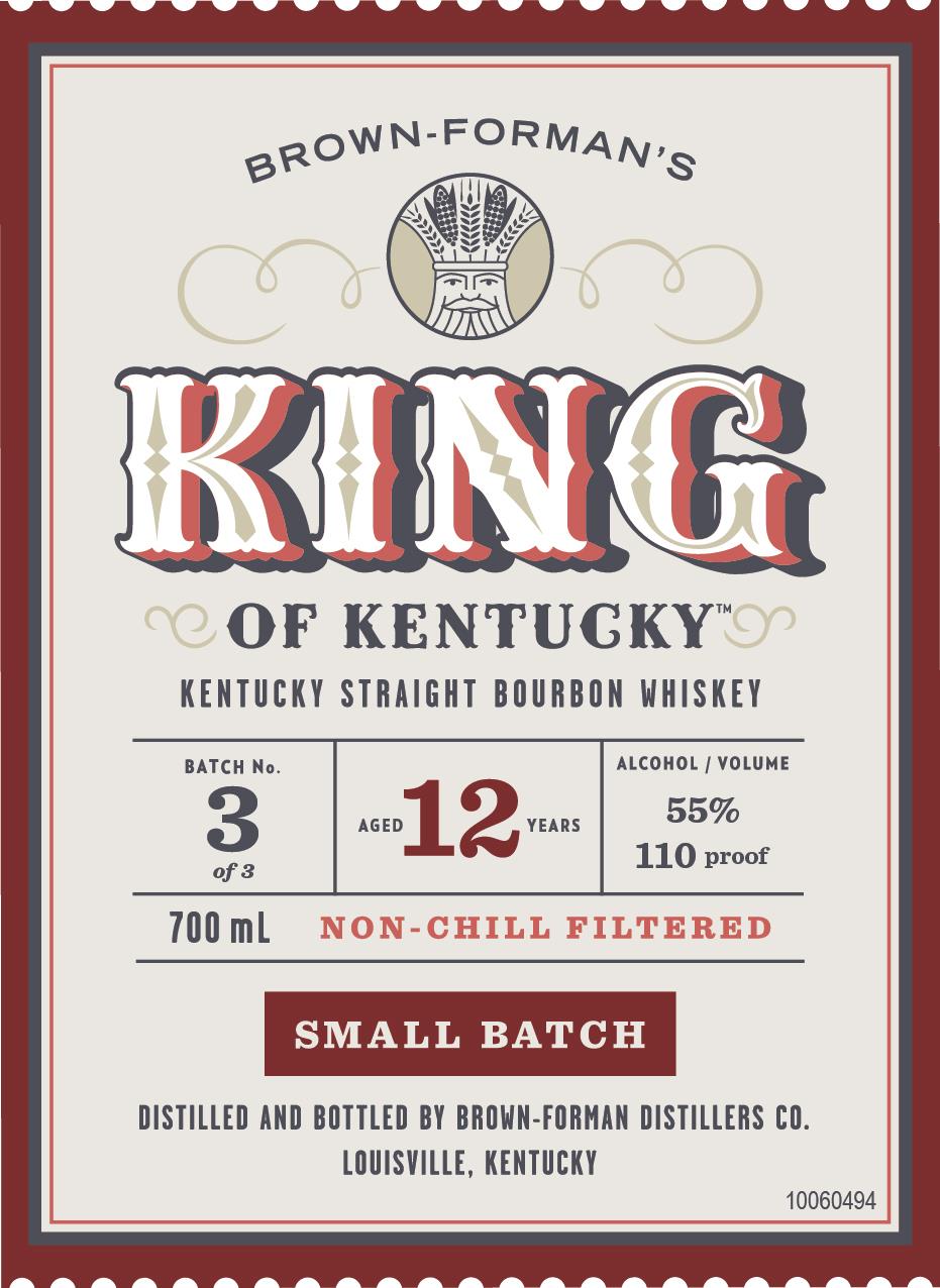 TABC label artwork for King of Kentucky Small Batch 3
