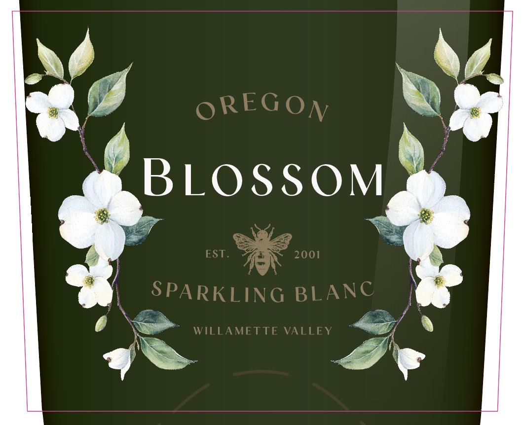TABC label artwork for Oregon Blossom Sparkling Blanc