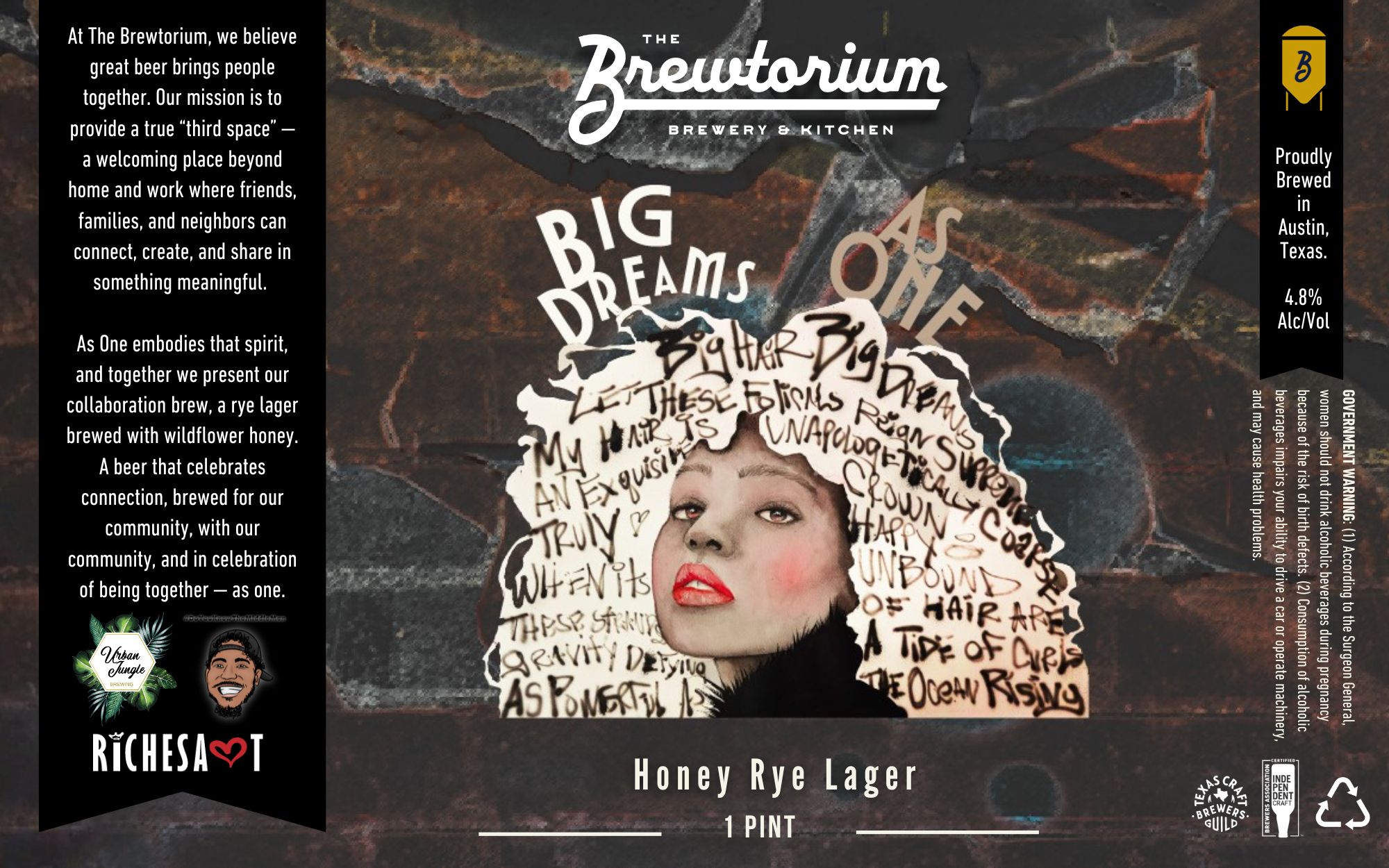 TABC label artwork for As One