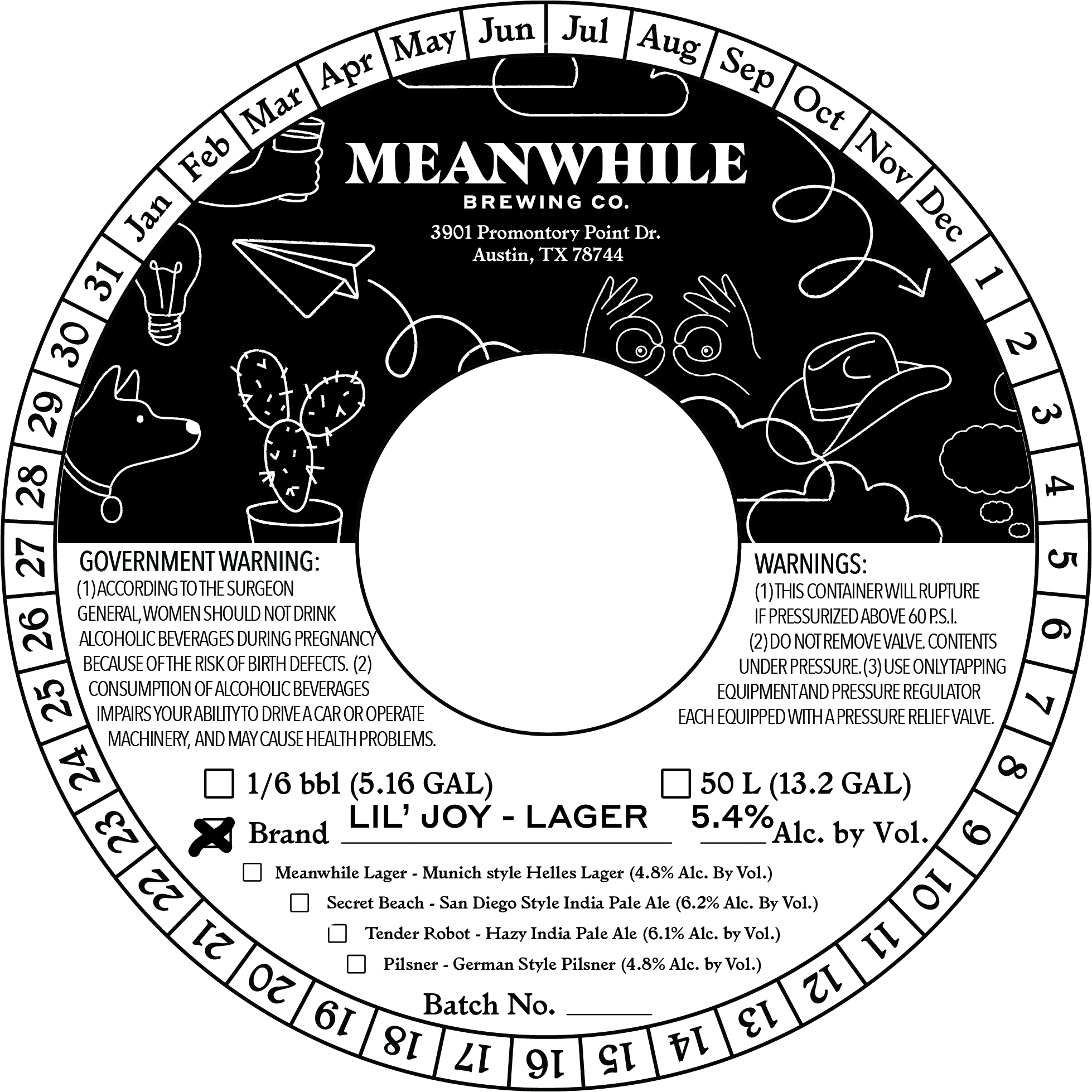TABC label artwork for Lil' Joy