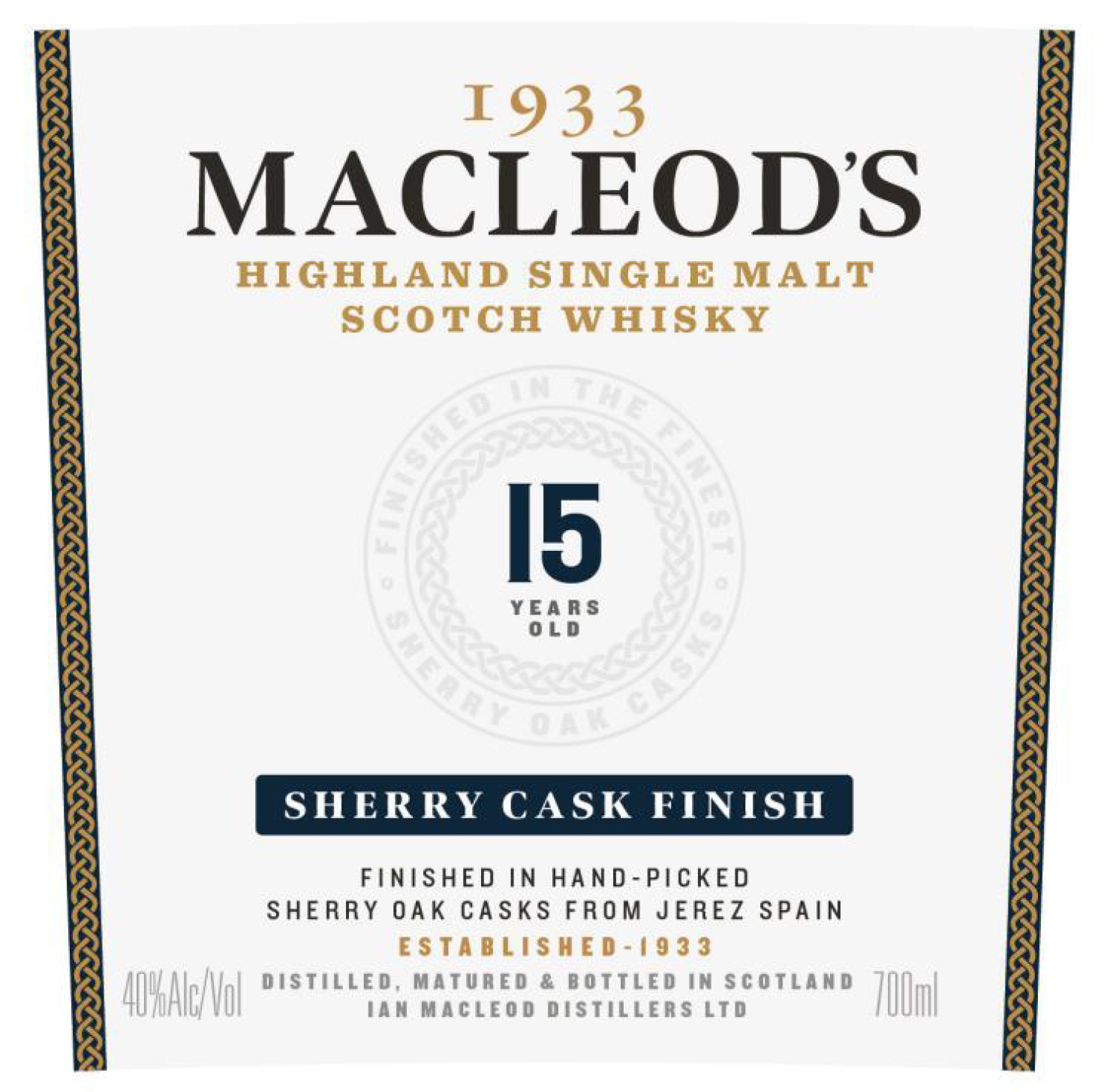 TABC label artwork for 1933 Macleod’s 15Yr Sherry Cask SM