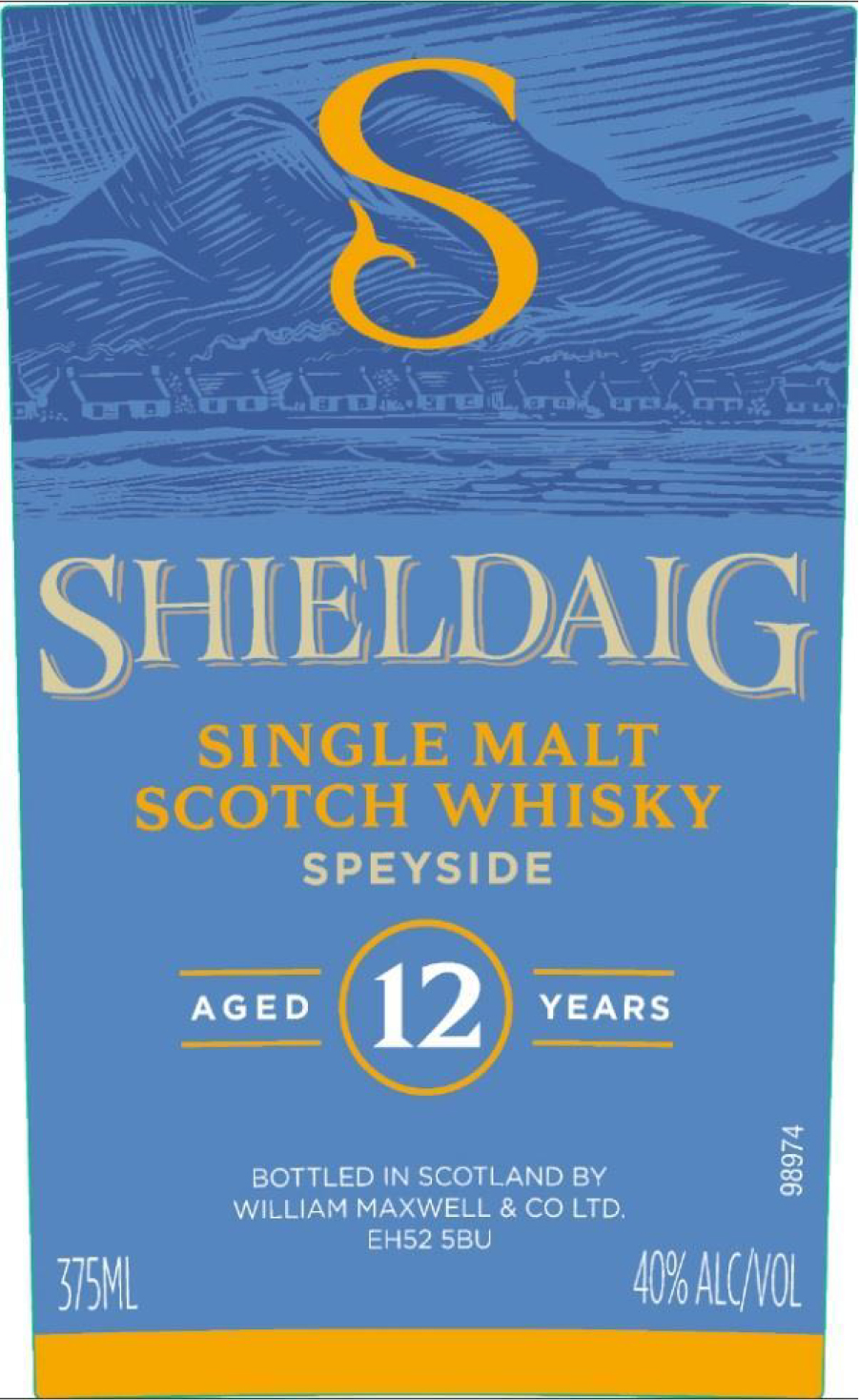 TABC label artwork for Shieldaig Speyside Sin Malt 12Yr
