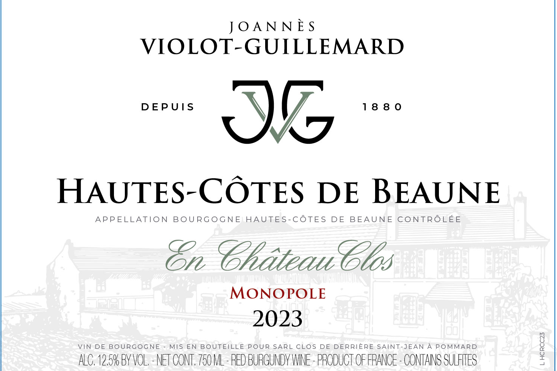 TABC label artwork for VIOLOT-GUILLEMARD EN CHATEAU CLOS MONOPOLE