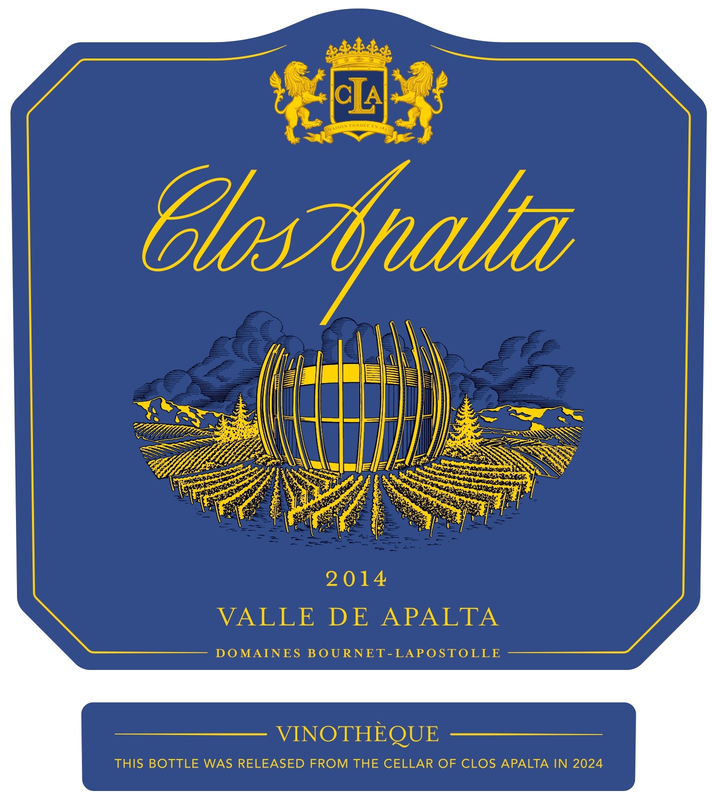 TABC label artwork for CLOS APALTA VINOTHEQUE