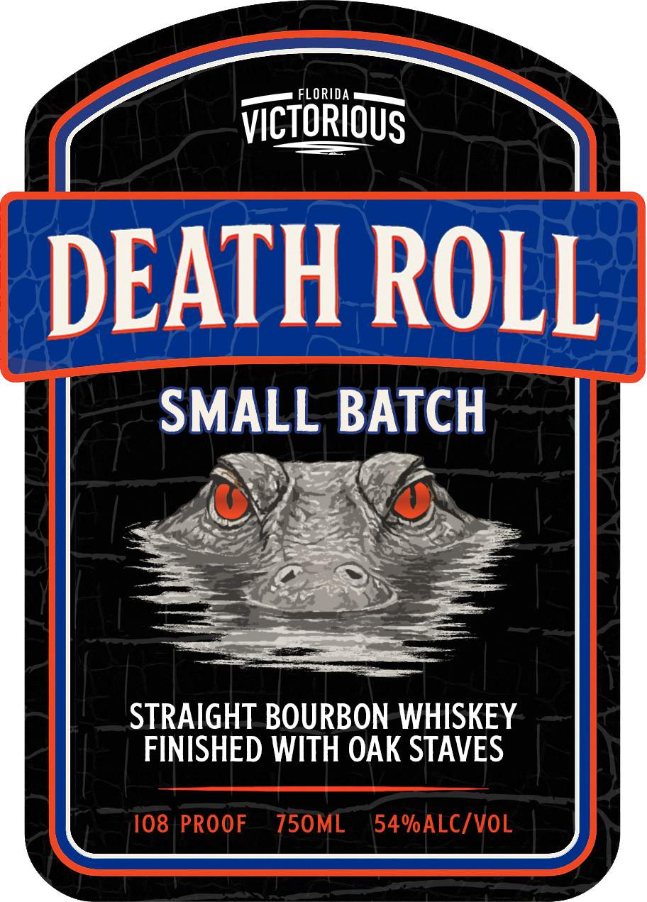 TABC label artwork for Florida Victorious Death Roll Small Batch Straight Bourbon Whiskey