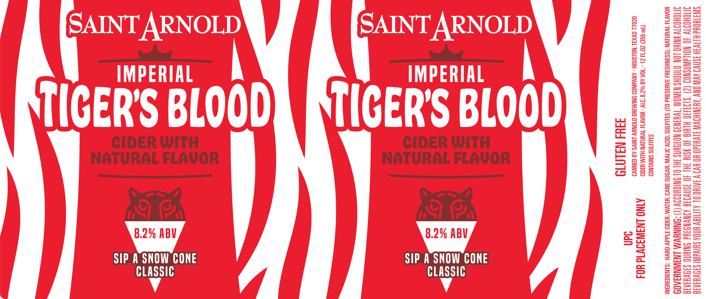 TABC label artwork for Imperial Tiger's Blood Cider