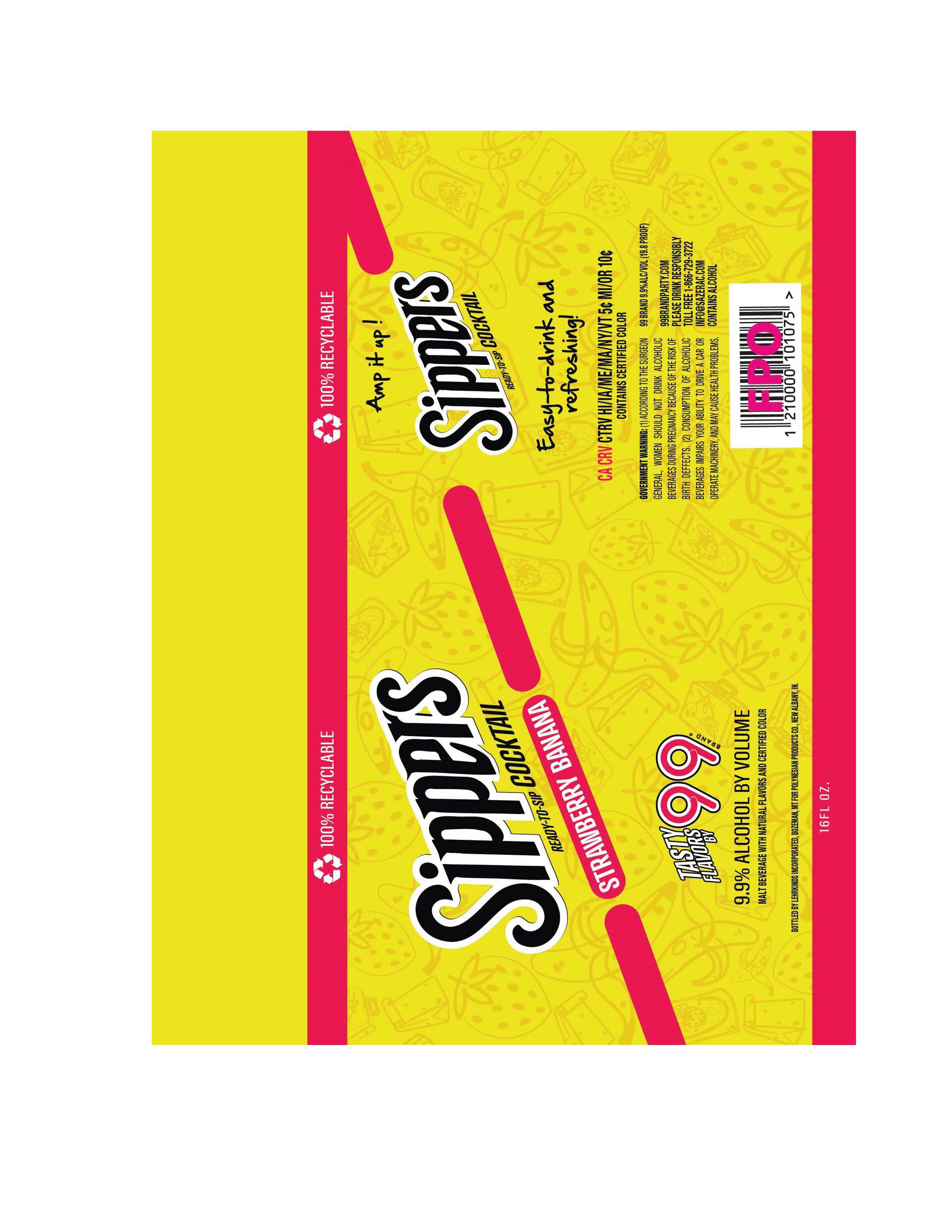 TABC label artwork for Sippers Strawberry Lemonade Ready-to-Sip Cocktail