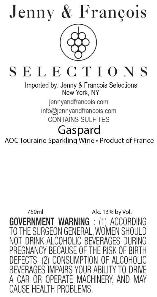 TABC label artwork for Gaspard, Bulles