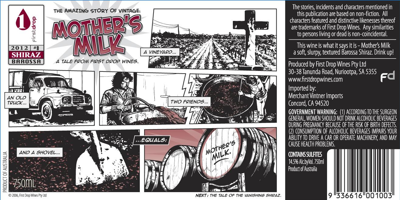 TABC label artwork for FIRST DROP WINES Mother's Ruin Cabernet Sauvignon