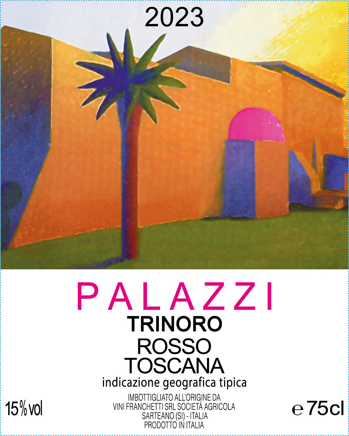 TABC label artwork for Trinoro Palazzi