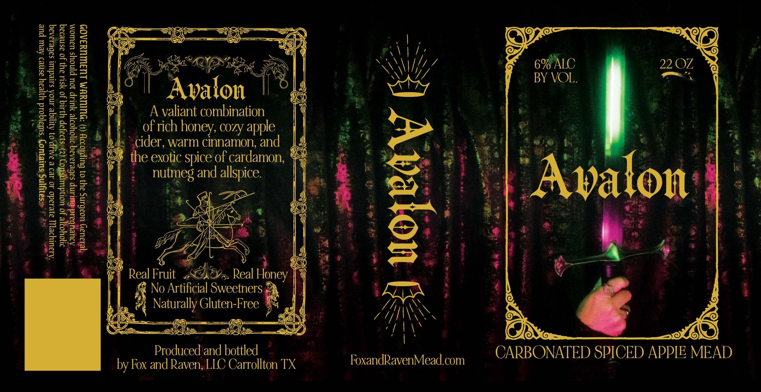TABC label artwork for Carbonated Spiced Apple Mead