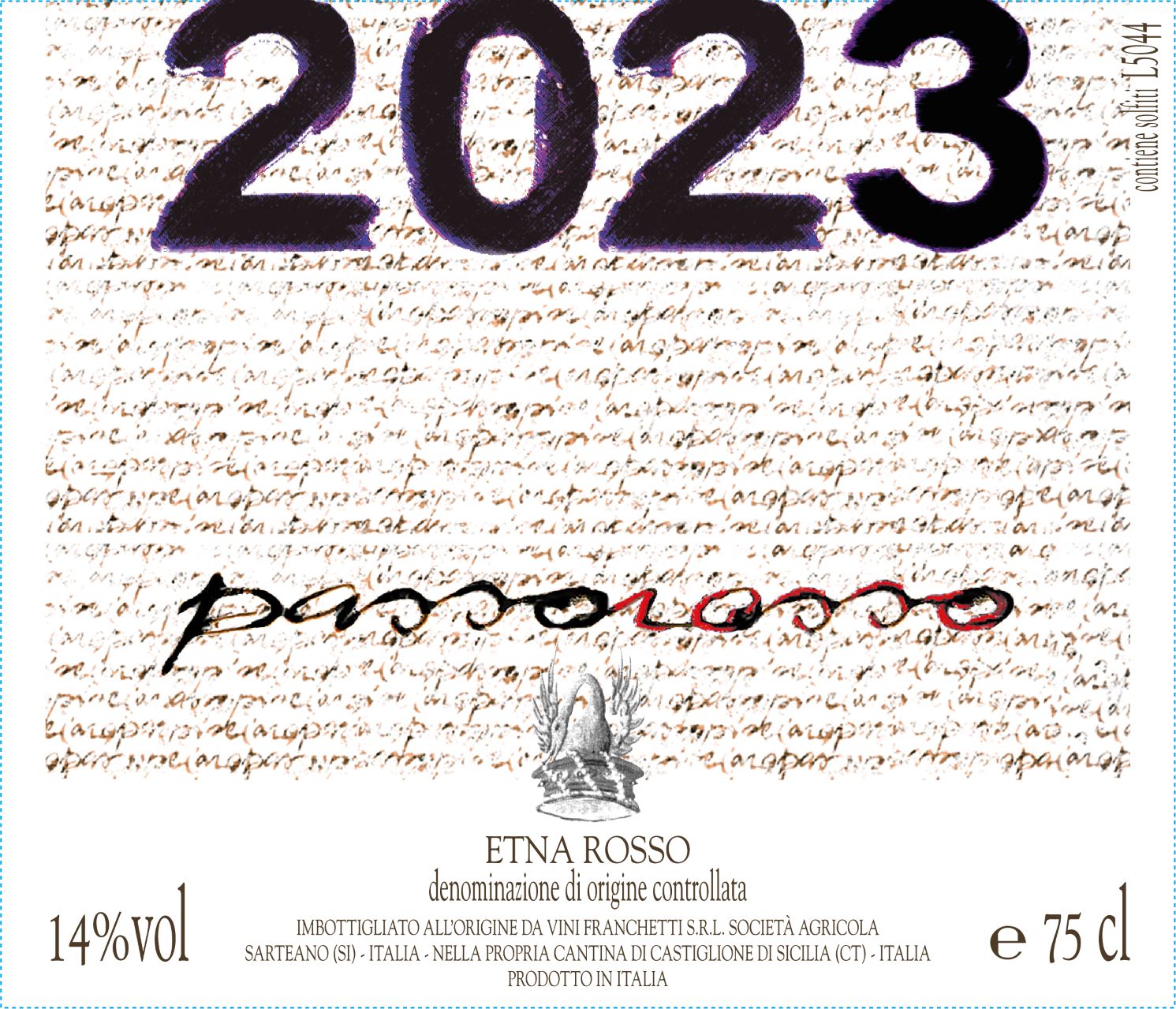 TABC label artwork for Passopisciaro Passorosso