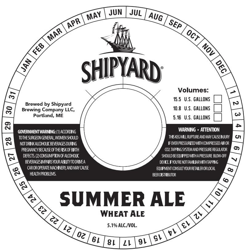 TABC label artwork for Shipyard Summer Ale