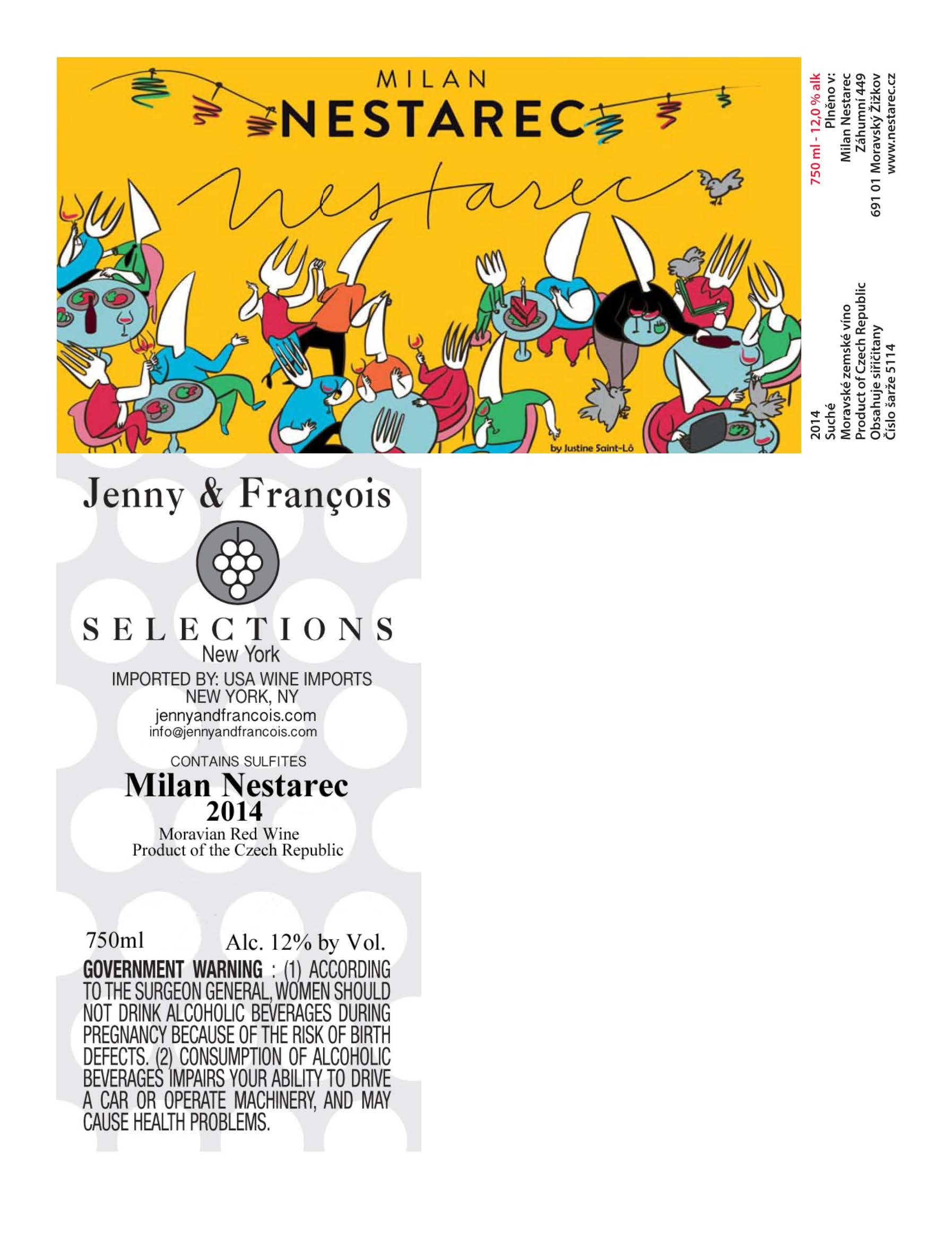 TABC label artwork for Milan Nestarec, Red