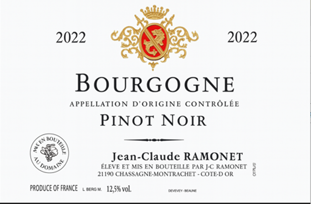 TABC label artwork for JEAN-CLAUDE RAMONET PINOT NOIR