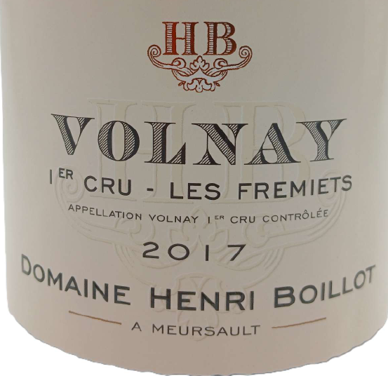 TABC label artwork for DOMAINE HENRI BOILLOT LES FREMIETS