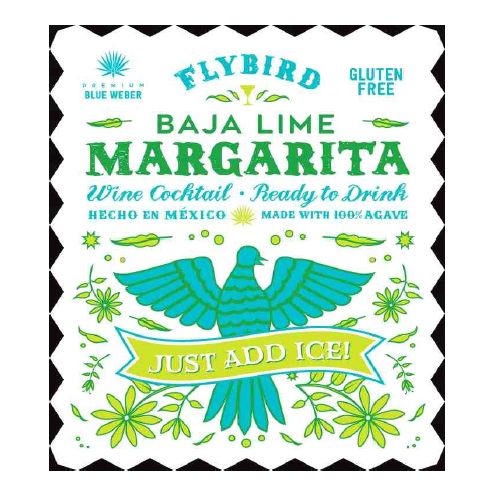 TABC label artwork for Flybird Margarita Baja Lime