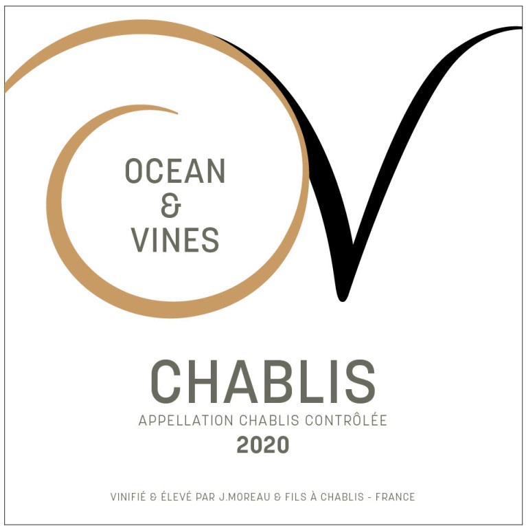 TABC label artwork for Ocean & Vines Chablis