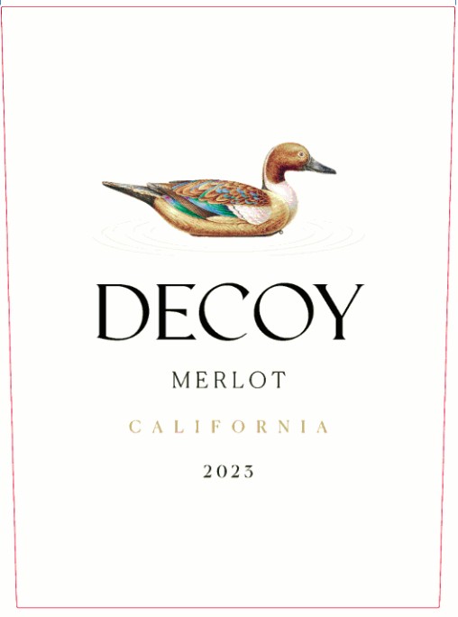 TABC label artwork for Decoy Merlot California