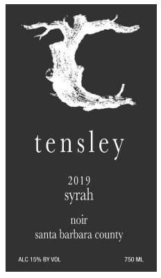 TABC label artwork for Tensley Syrah Noir