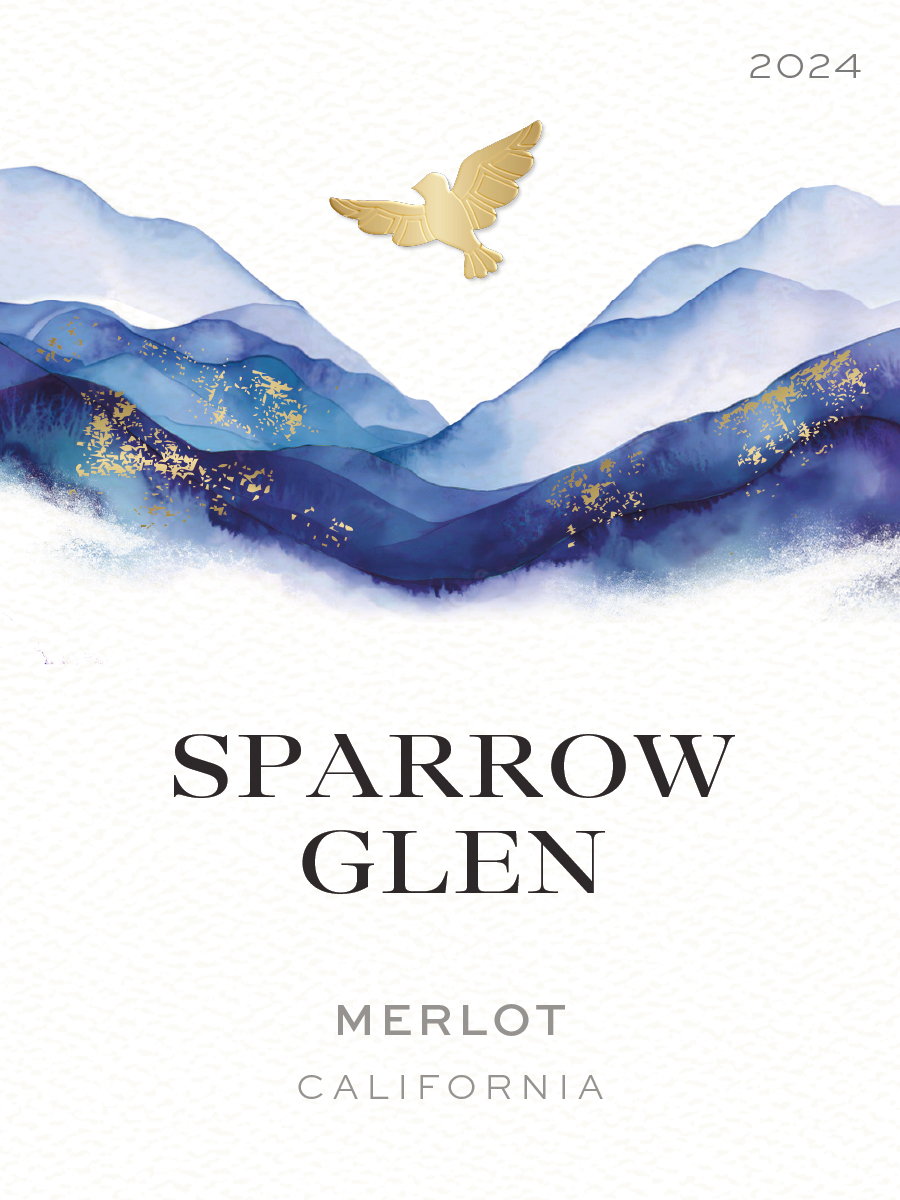 TABC label artwork for Sparrow Glen Merlot California