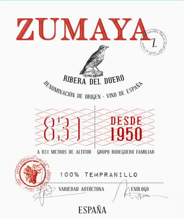 TABC label artwork for ZUMAYA