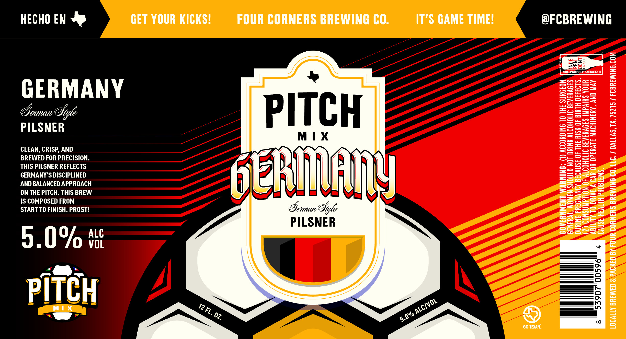 TABC label artwork for PITCH MIX GERMANY