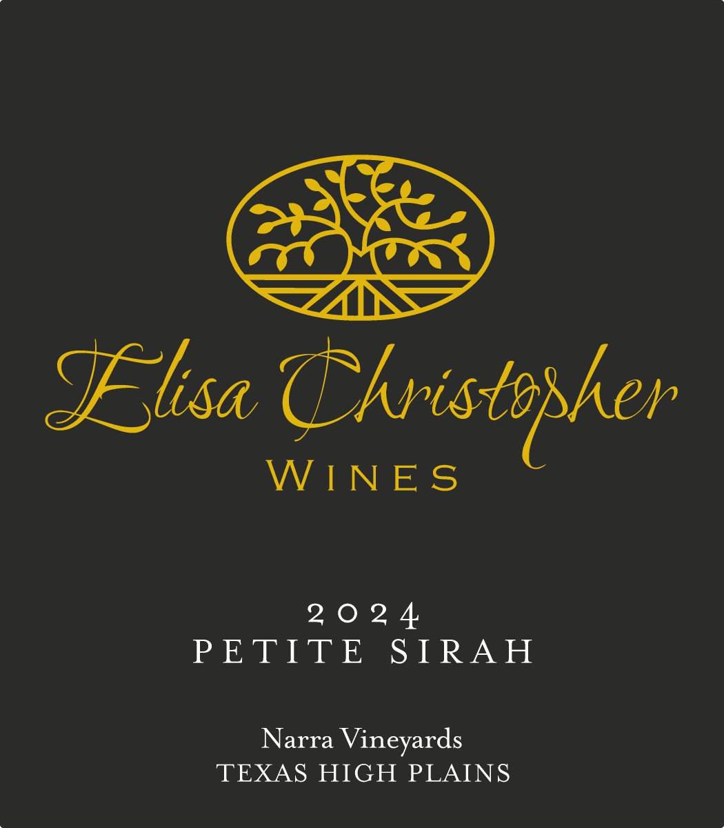 TABC label artwork for Elisa Christopher Wines 2024 Petite Sirah