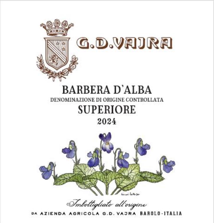 TABC label artwork for G. D. VAJRA Barbera d'Alba DOC Superiore