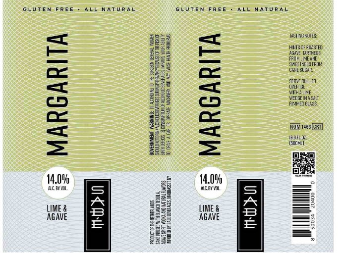 TABC label artwork for SABE MARGARITA