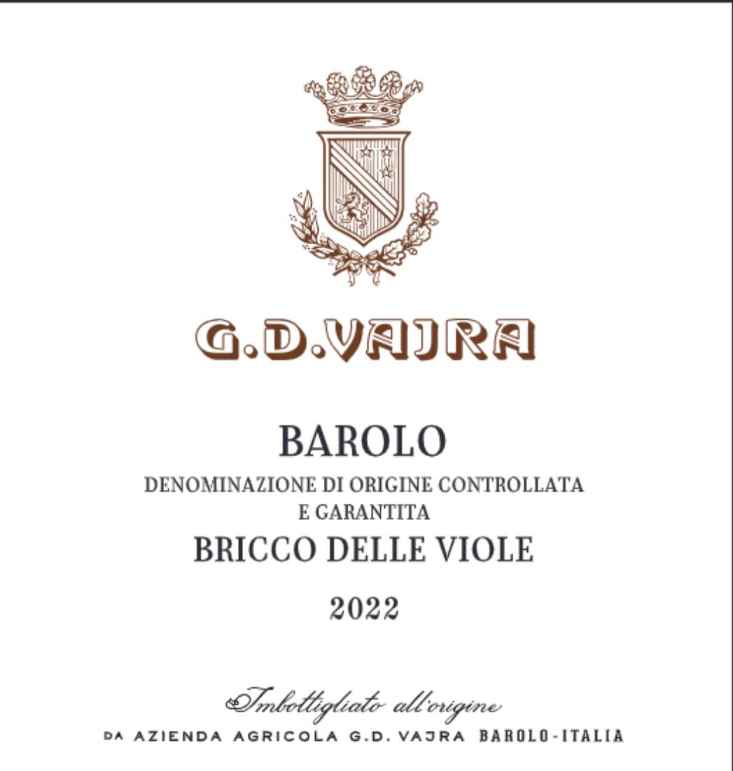 TABC label artwork for G. D. VAJRA  Bricco delle Viole