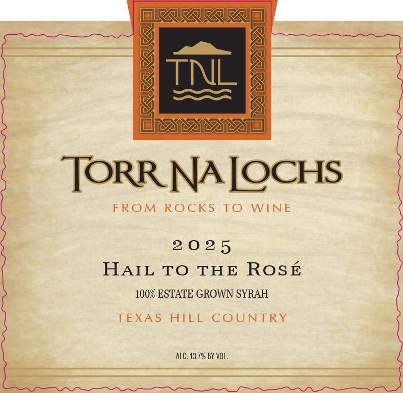 TABC label artwork for TORR NA LOCHS HAIL TO THE ROSÉ
