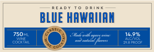 TABC label artwork for Zarita Blue Hawaiian