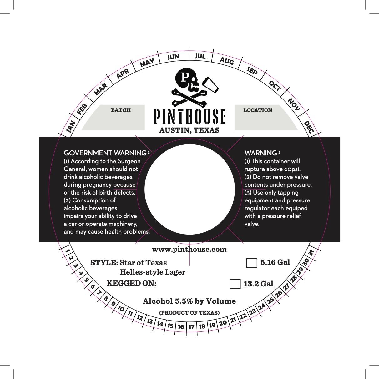 TABC label artwork for Star of Texas