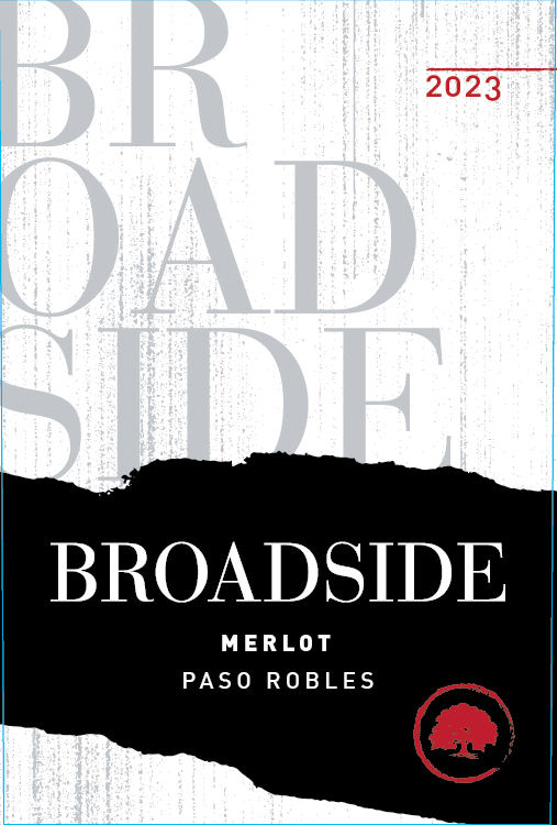TABC label artwork for Broadside Merlot Paso Robles