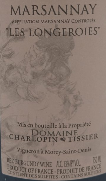 TABC label artwork for DOMAINE CHARLOPIN TISSIER LES LONGEROIES
