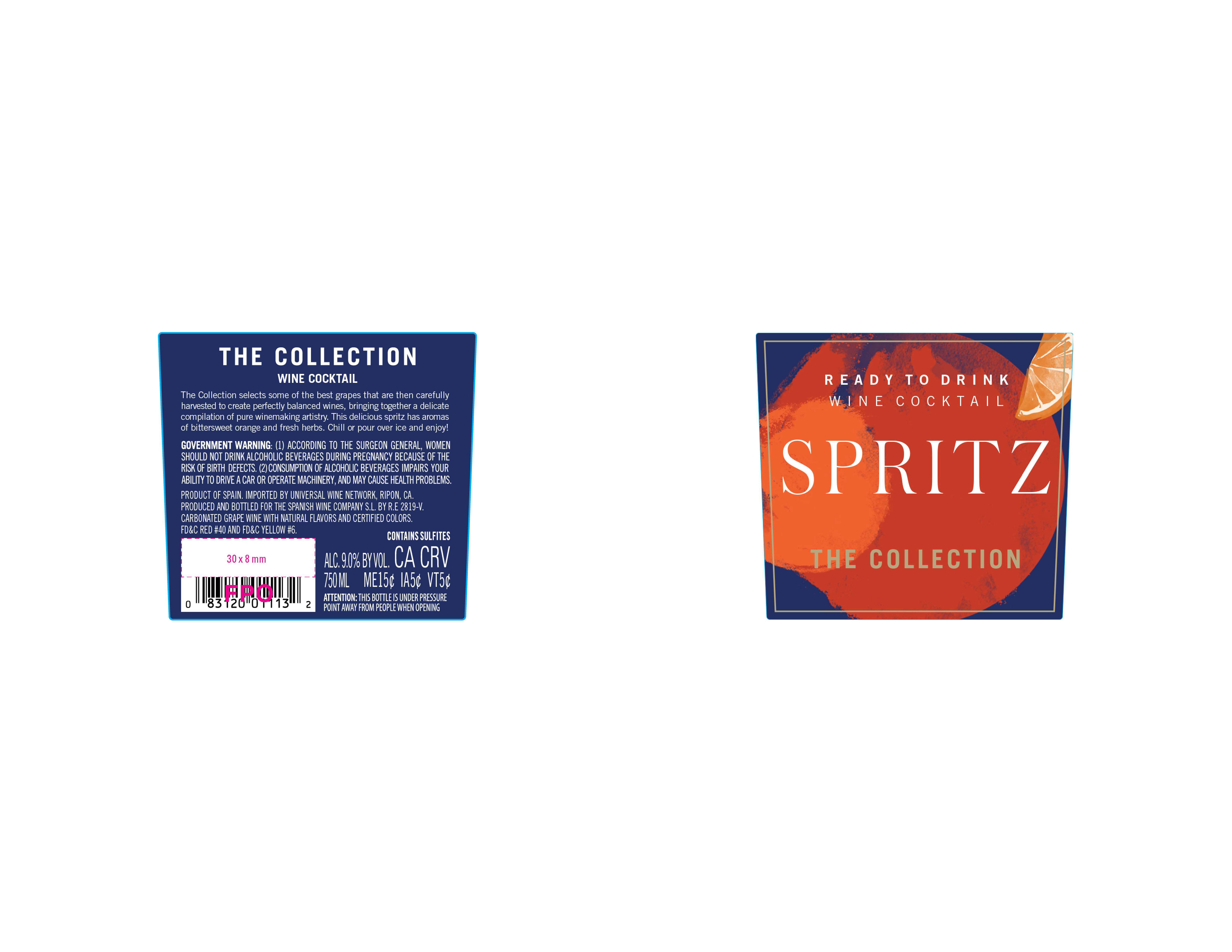 TABC label artwork for The Collection- Spritz