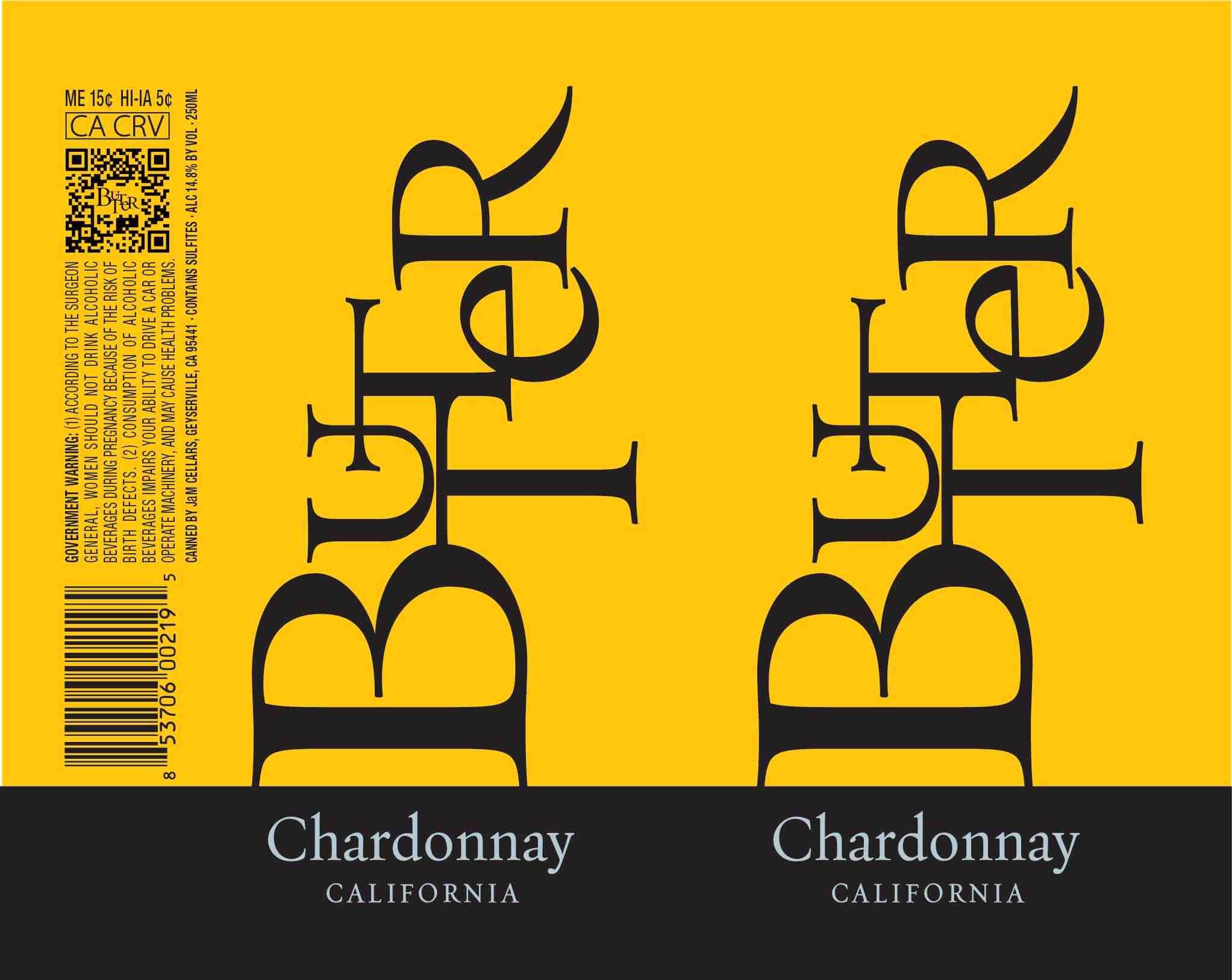 TABC label artwork for Butter Chardonay California (CANS)