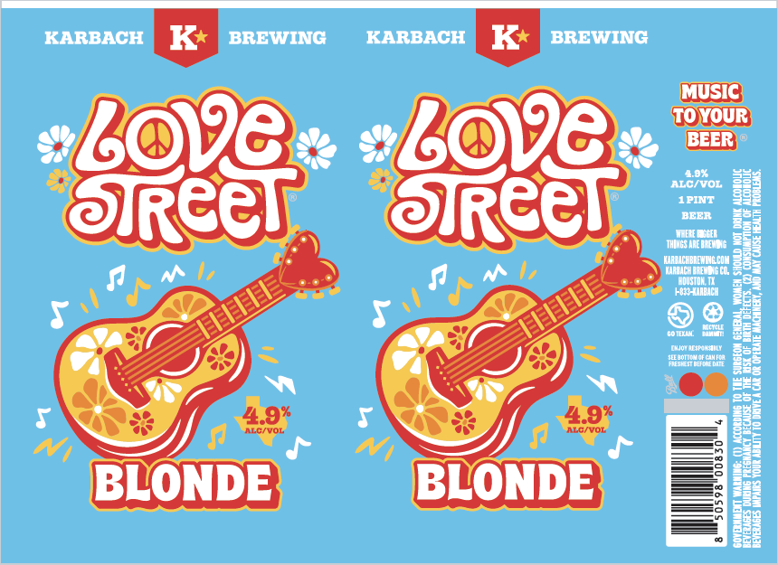 TABC label artwork for Karbach Love Street Blonde