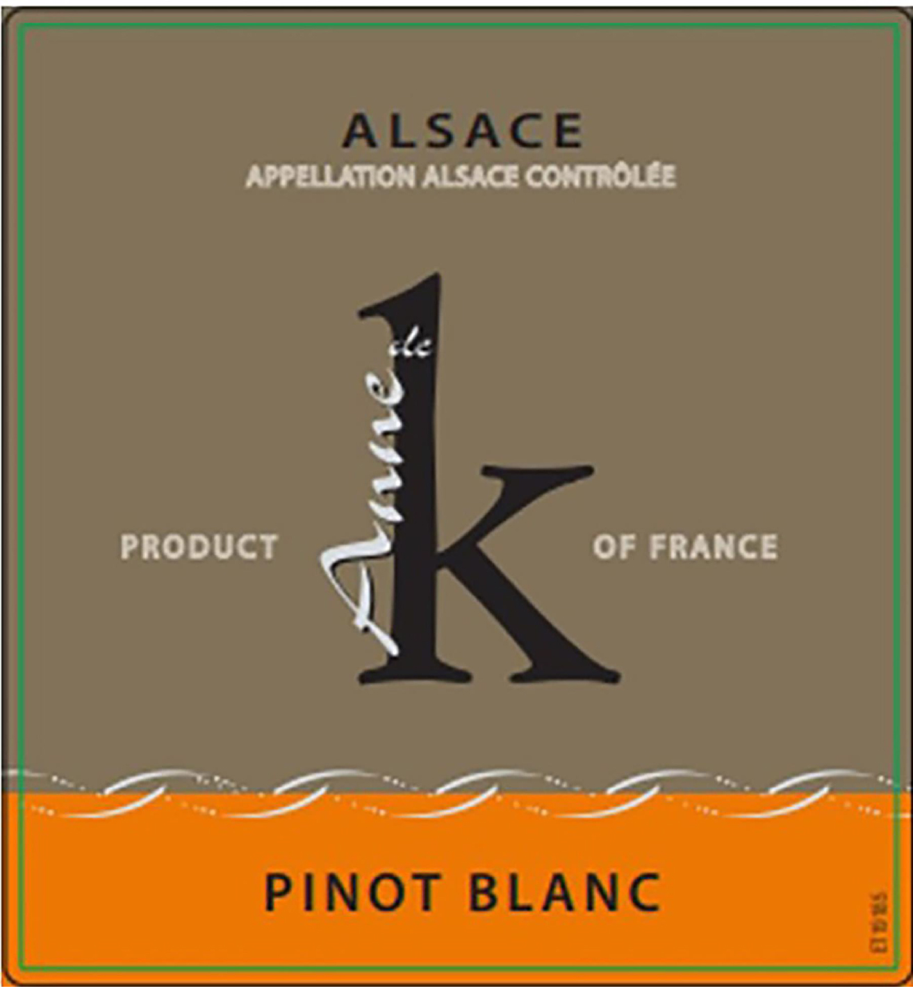 TABC label artwork for Anne de K Pinot Blanc