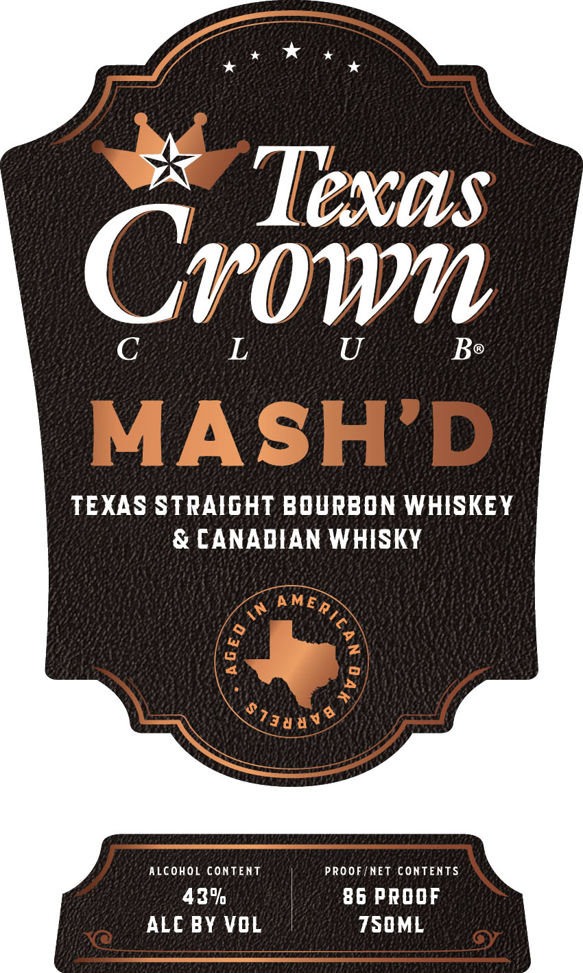 TABC label artwork for Texas Crown Club Mash'd