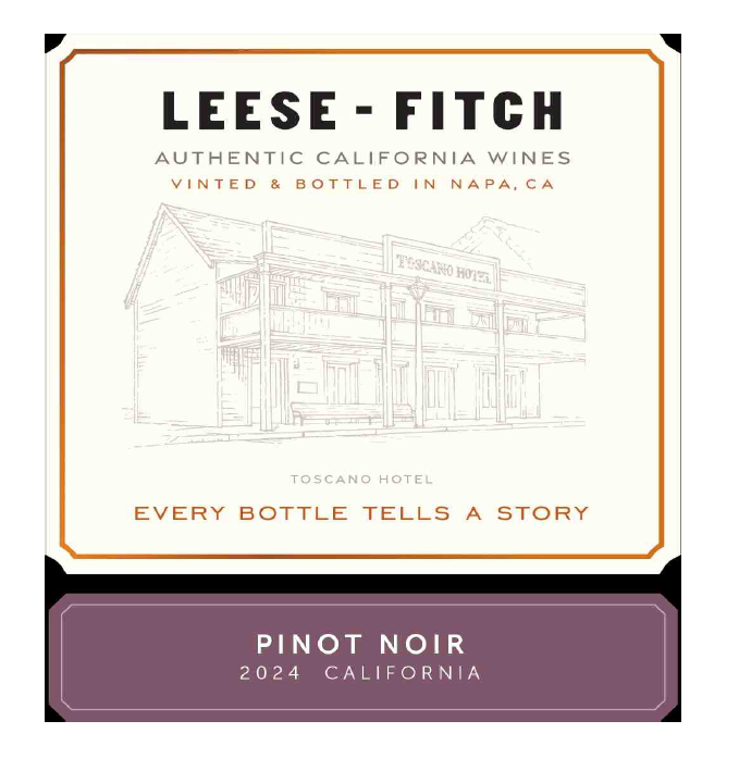 TABC label artwork for Leese-Fitch Pinot Noir