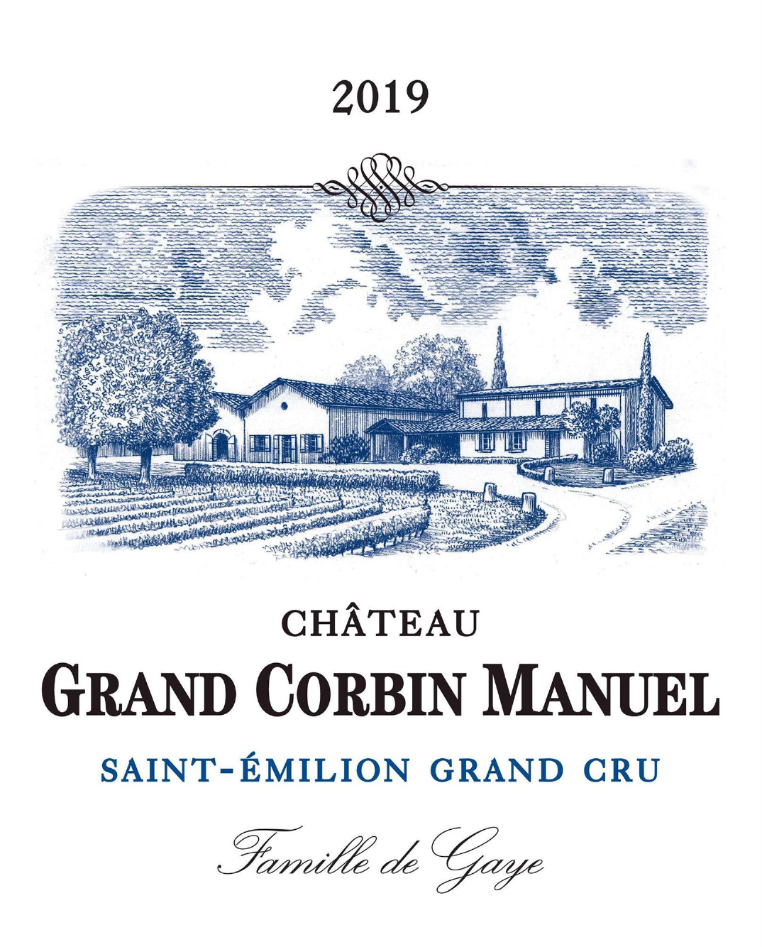 TABC label artwork for Chateau Grand Corbin Manuel Merlot Cabernet Franc Saint Emilion Grand Cru
