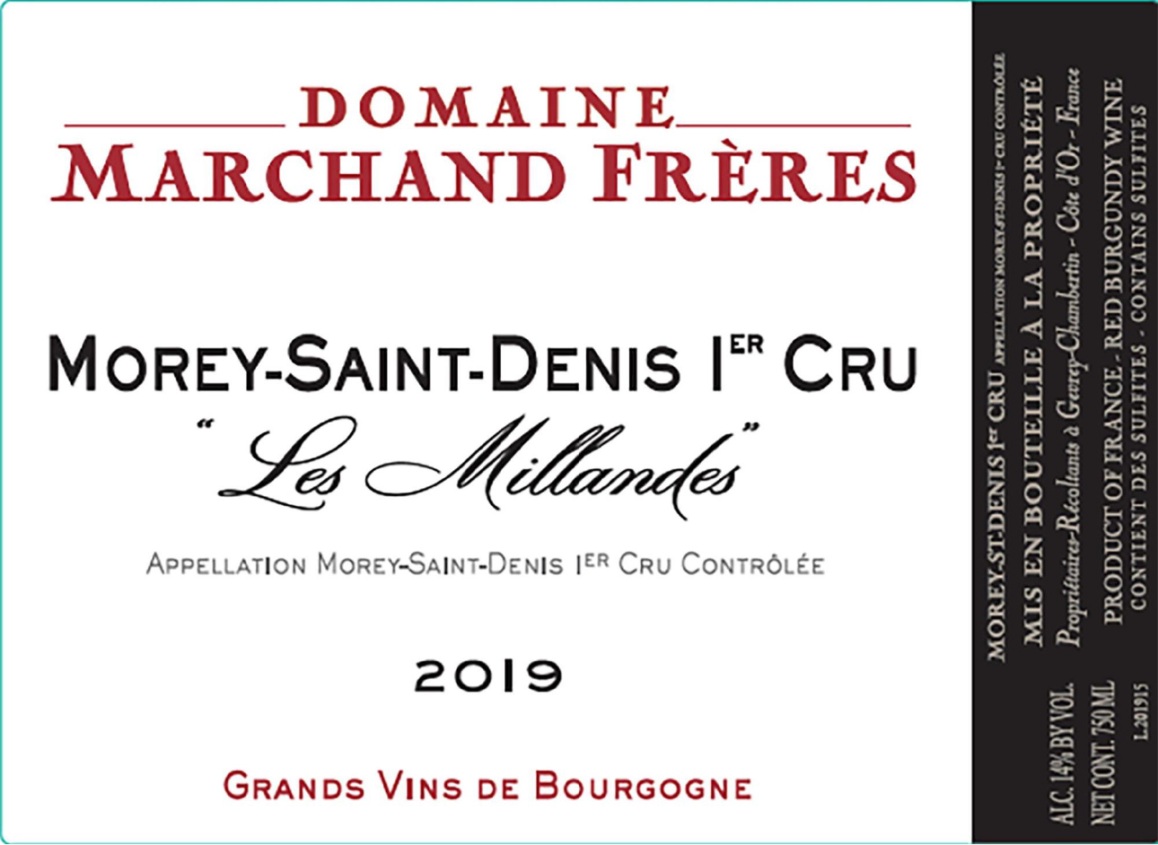 TABC label artwork for Domaine Marchand Freres Pinot Noir Les Millandes Morey-Saint-Denis
