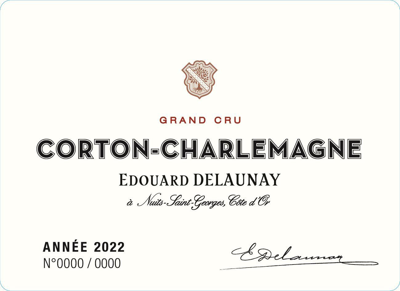 TABC label artwork for Edouard Delaunay Corton Charlemagne Grand Cru